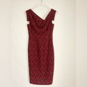 Black Halo  Jackie O Burgundy Wine Red Lace Cotton Raschel Dress Size 2 Photo 11