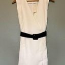 idem Ditto  Los Angeles White Sleeveless Profrssional Dress w/ Black Belt size M Photo 0