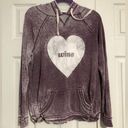 Grayson Threads  burnt out wine heart hooded sweatshirt women’s size XL‎ purple Photo 0