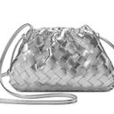 ZARA Full Grain Woven Pouch/ Shoulder/ Clutch Bag - silver Photo 0