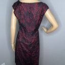 Chelsea & Violet Black Lace Over Red Short Sleeve High Low Dress Size Small Photo 8