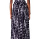 Draper James  Navy Blue Heart Print Button Down Maxi Dress Size 8 Photo 2