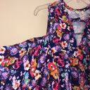 Umgee Floral Cold Shoulder Babydoll Mini Dress Size Small Photo 1