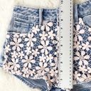 Roxy  lace front acid wash jean shorts size 1 Photo 4