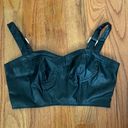 New Look Faux Leather Black Top Photo 0