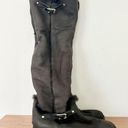 Jimmy Choo  Leather Over The Knee Shearling Trim Boots Brown Women's 37.5 / 7.5 Photo 3