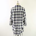 Vince  Plaid Rolled Sleeve Cotton Shirt Top M Photo 3