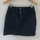 J. Galt  Brandy Melville Black‎ Button Down Denim Mini Skirt Photo 0