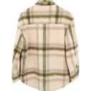 American Eagle  Brushed Check Plaid Fuzzy Shirt Jacket Shacket M Photo 4