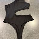 Missguided  black cut out bodysuit size Large Photo 4