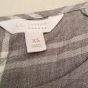 LC Lauren Conrad {XS} Lauren Conrad Plaid Print Bell Sleeve Blouse Photo 8