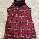 Xhilaration Red High Neck Geometric Print Dress Size Medium Photo 0