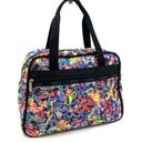 LeSportsac  Medium Travel Bag Vintage Multi Logo Print Duffle Weekender Photo 0