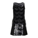 Emporio Armani  NWT Black Sequin Chevron Knee Length Dress Size IT 40/US 4 Photo 1