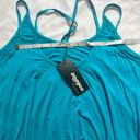 Zeagoo Double Spaghetti Strap Tunic Length Swing Style Cami, Size Medium, Blue Photo 6