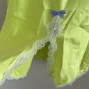 Victoria's Secret  Bright Lime Green Slip Dress Lingerie Nightie Large Photo 4