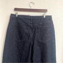 Banana Republic  Womens Jeans Denim Dark Blue Wide Leg Pleated Cotton Bl Size 16 Photo 3