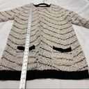 Solitaire  White & Black Open Front Cardigan Photo 5