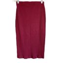 Old Navy  Burgundy Ribbed Pencil Skirt XS Photo 4