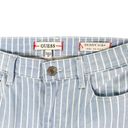 Guess  Blue Pinstripe 1981 Skinny High Rise Pants Photo 4