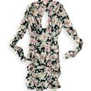 ASOS DESIGN Womens pink floral ruched front keyhole mini dress Photo 2