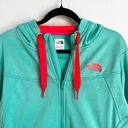 The North Face Hoodie Women's Full Length Zip Jacket Green  and Orange X Large Photo 1