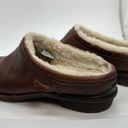 UGG  Shoreham Mules 9 Shearling Lined Brown Leather Slip On Shoes Photo 5