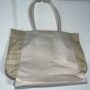 Estée Lauder Vintage Retired  Creme Beige Faux Giraffe Print Large Tote Bag Photo 1