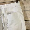 Bermuda Emanuel Ungaru denim white  shorts with pockets raw hem womens Size 10/44 Photo 7