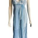 Frederick's of Hollywood 80’s Sky Blue Frederick’s of Hollywood Lace Lingerie Slip Maxi Dress  Sz Small Photo 0