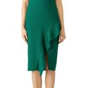 Cinq à Sept Cinq a sept emerald green piper ruffle high neck midi dress 2 Photo 0