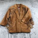 The Row Vintage G Leather Jacket Womens Size S Fringe Cowgirl Western Blazer Wacky Photo 2