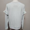 cupio  Misty Blue Ruffle Trim Sweatshirt Size Medium Photo 5