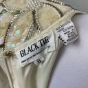 Oleg Cassini Vintage Ivory Black Tie by  Beaded Dress Photo 14