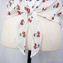 Kate Spade NWT  Cherry toss tie-front top, French cream, all cotton Photo 5