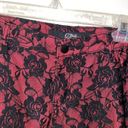 Celebrity Pink  Black and Red Paisley Lace Pants Photo 6