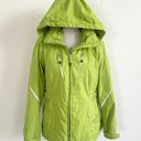 ZeroXposur Women’s Lime Green Long Sleeve Removable Hood Full Zip Jacket Small Photo 1