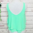 Iris  Mint Green Layered Flounce Festival Crop Top Tank Top Size Small Photo 7