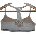 Lululemon Womens  Wunder Train Strappy Racer Gray Blue Athletic Sports Bra Size 8 Photo 1