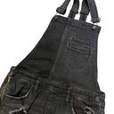 EXPRESS  Black Distressed Denim Overall  Shorts, Sz 4 Photo 6