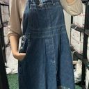 vintage crossroads overalls denim fringe dress Blue Size L Photo 1