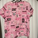 Cherokee  Breast Cancer scrub top pink/black Photo 3