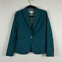 Andrew Marc Willow Glenn by  | Teal Green Wool Blend Button Front Blazer Size 2 Photo 0