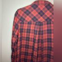 BDG  Women’s Small Petite Long Sleeve Collared Button Down Red and Blue Plaid Top Photo 6