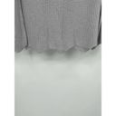 Michael Stars  Gray Cashmere Wool Blend Crewneck Scalloped Hem Sweater Sz XS Photo 6