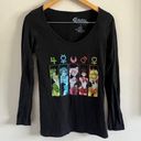 The Moon Sailor Black Long Sleeve Graphic Top Photo 0