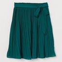 H&M NWOT Green Pleat  Skirt Photo 0