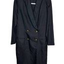 Oleg Cassini  Long Black Blazer/Coat SIZE 12 Photo 0