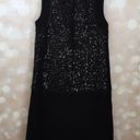 The Loft  Black Sequin Wool Blend Dress Size 2Tall Photo 6