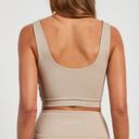 Anthropologie All Fenix  Contour Longline Scoop Sports Bra Taupe Photo 2